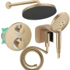 Hansgrohe Colonne de douche thermostatique Ecostat S Douche de tête Pulsify S Flexible Isiflex Douchette Raindance Select S bronze* Colonne De Douche Encastrable