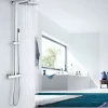 Bernstein Colonne de douche thermostatique acier inox, tête de douche 35x35cm - 110x15cm - SEDAL 8921 BASIC 35x35cm* Colonne De Douche Thermostatique