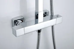Bernstein Colonne de douche thermostatique acier inox, tête de douche 35x35cm - 110x15cm - SEDAL 8921 BASIC 35x35cm* Colonne De Douche Thermostatique