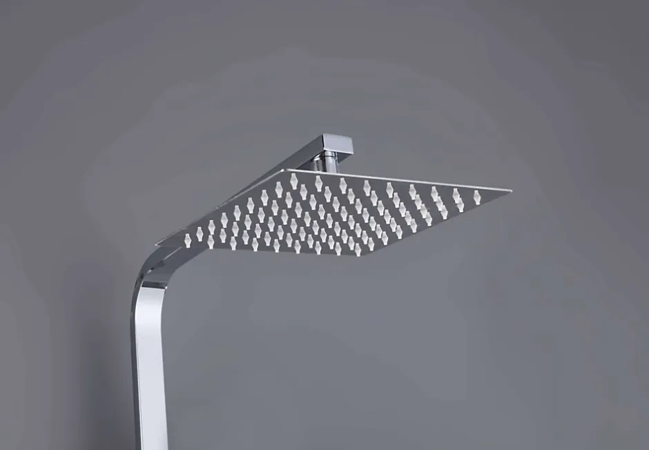 Poalgi Colonne de douche thermostatique avec barre extensible SKY BATH chromé Inox S304 série PARADISE