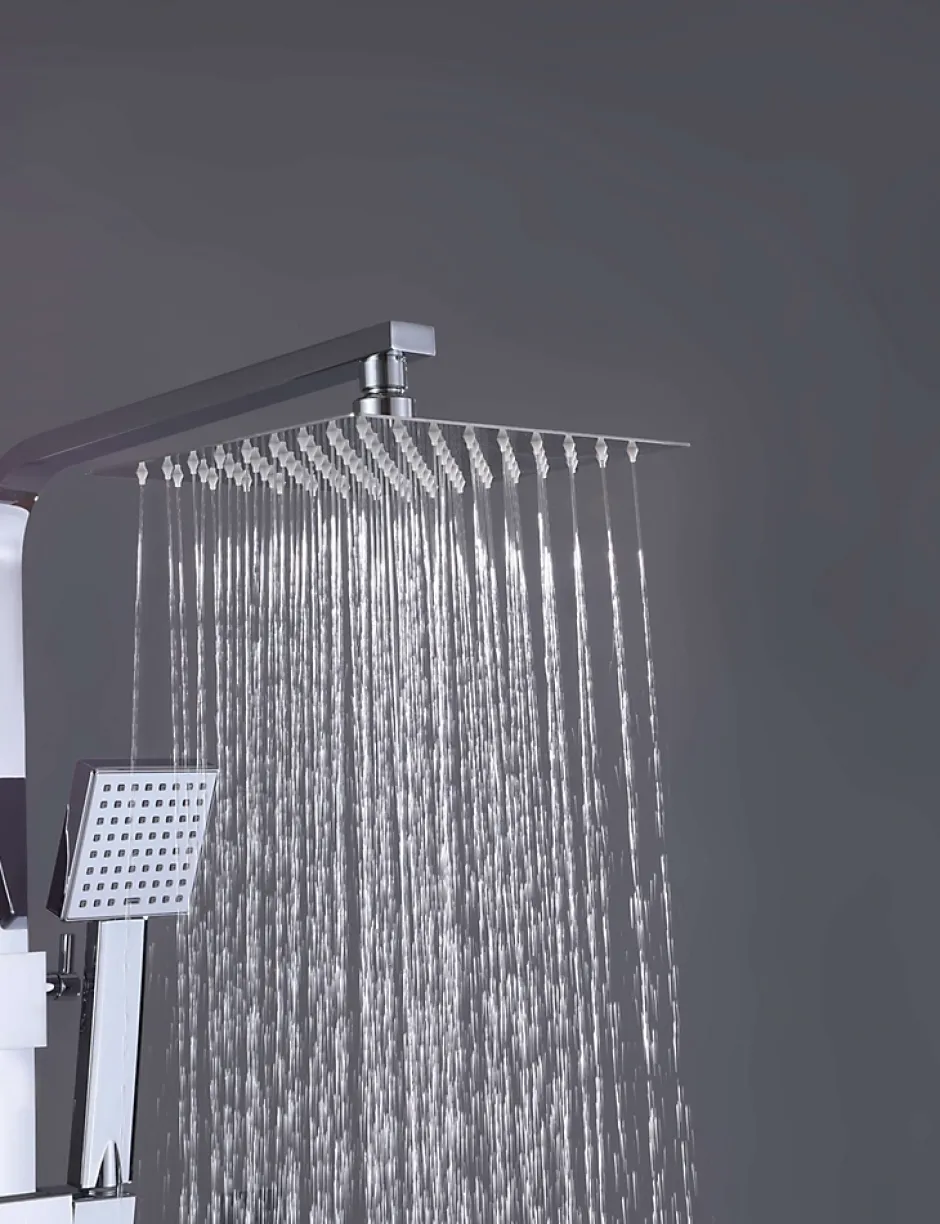 Poalgi Colonne de douche thermostatique avec barre extensible SKY BATH chromé Inox S304 série PARADISE