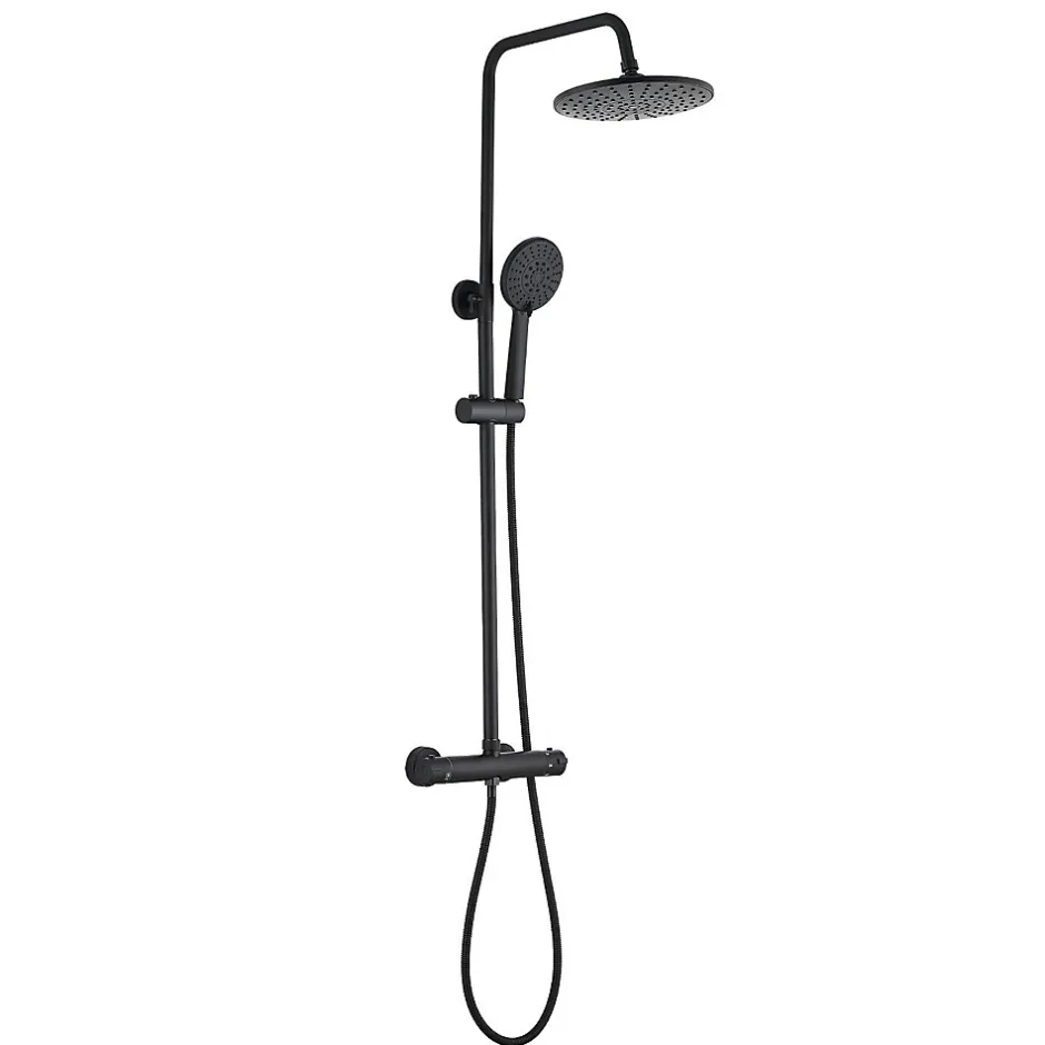 Teeno Colonne de douche thermostatique, Système de douche thermostatique Trente-huit degrés Celsius , Noir* Robinet De Douche