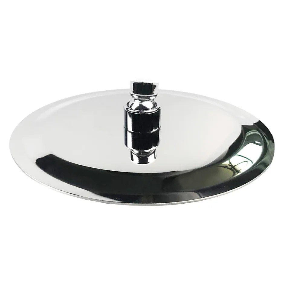 AICA Sanitaire Colonne de douche thermostatique avec pomme de tête, douchette et flexible, effet chromé,rond, AICA* Colonne De Douche Thermostatique