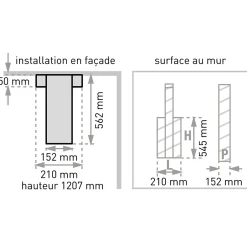 Valentin Colonne de douche thermostatique hydromassante multijets avec pomme de tête, douchette 1 jet et flexible, gris alu et noir, Dune