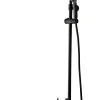 GoodHome Colonne de douche thermostatique avec pommeau + douchette 3 jets + flexible + barre réglable, noir mat, Weddell* Colonne De Douche Thermostatique
