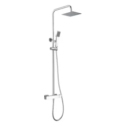 Imex Products Colonne de douche thermostatique acier et laiton chrome avec douchette extensible