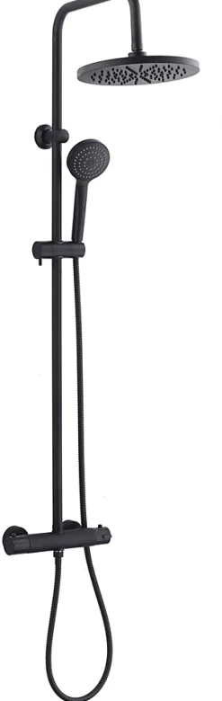 Edouard Rousseau Colonne de douche thermostatique noire, Pagan