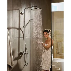 Hansgrohe Colonne de douche thermostatique Croma Select S 280 EcoSmart chromé + tablette AddStoris