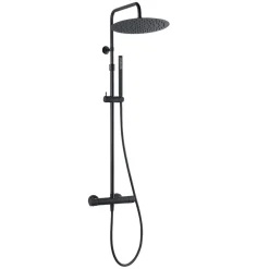 Essebagno Colonne de douche thermostatique corps froid noir Delice II