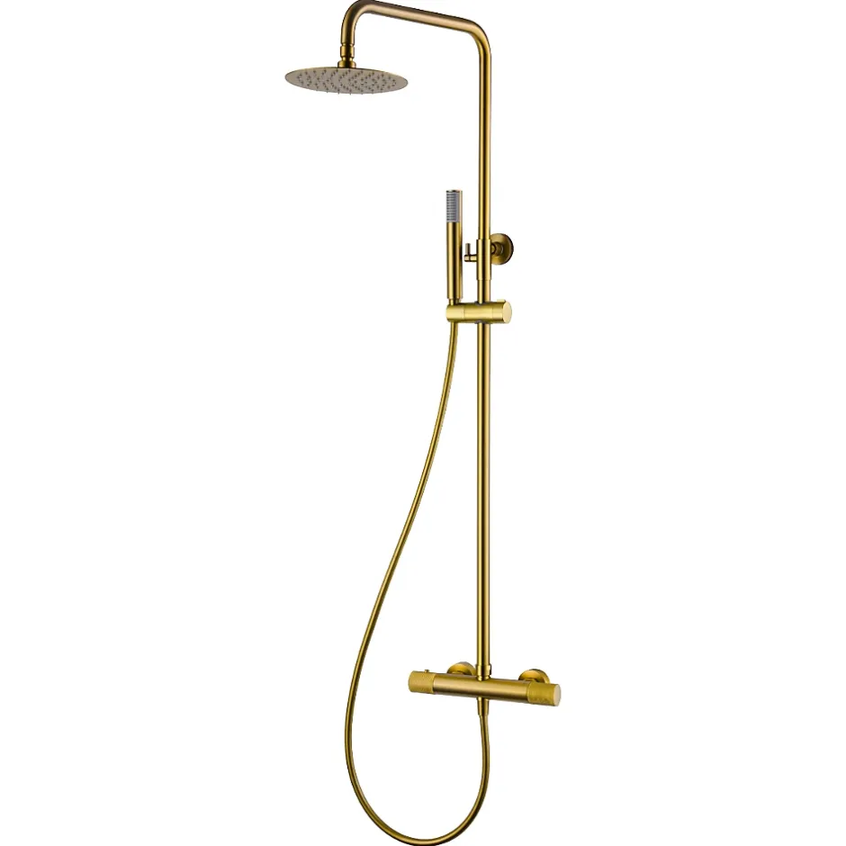 Imex Colonne de Douche Thermostatique Anti-Calcaire Or Brossé MONZA BTD038/OC