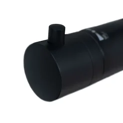 Schulte Colonne de douche thermostatique avec pommeau + douchette + flexible + barre réglable, coloris noir mat, Rain* Colonne De Douche Thermostatique