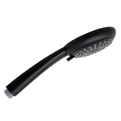 Schulte Colonne de douche thermostatique avec pommeau + douchette + flexible + barre réglable, coloris noir mat, Rain* Colonne De Douche Thermostatique