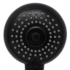 Schulte Colonne de douche thermostatique avec pommeau + douchette + flexible + barre réglable, coloris noir mat, Rain* Colonne De Douche Thermostatique