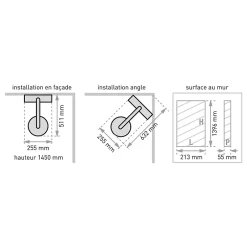 Valentin Colonne de douche thermostatique avec pomme de tête, douchette et flexible, en aluminium anodisé gris, Totmy* Colonne De Douche Hydromassante