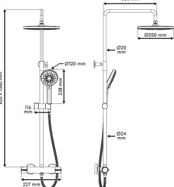 Edouard Rousseau Colonne de douche thermostatique chrome, Stats