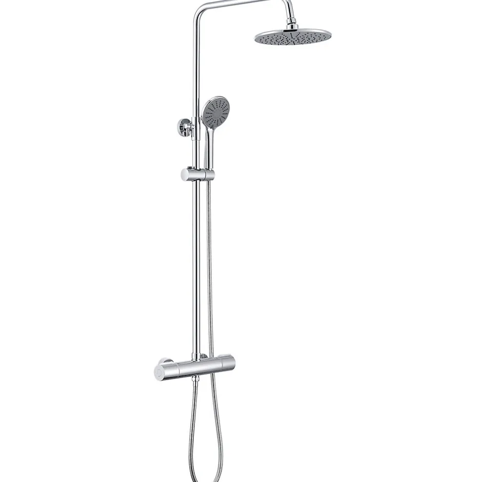 Auralum Max Colonne de Douche Thermostatique 3 Fonctions, Ensemble de Douche Chrome, Douche avec Tête de Douche de 9 pouces