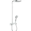 Hansgrohe Colonne de douche thermostatique Raindance Select E 300 EcoSmart avec mitigeur 30 cm chromé + tablette AddStoris