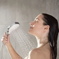 Hansgrohe Colonne de douche thermostatique avec douchette 1 jet chrome Moventa E 230
