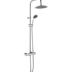 Essebagno Colonne de douche thermostatique chrome et blanc Color