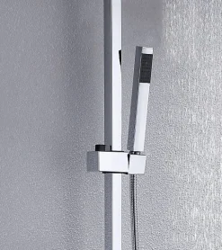 Bernstein Colonne de douche thermostatique acier inox + pommeau 25x25cm - 118x41cm - 8821C Basic 25x25cm