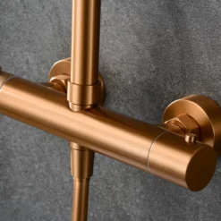 Imex Colonne de Douche Thermostatique Anti-Calcaire Or Rose Cuivré NAPOLES BTN047/ORC