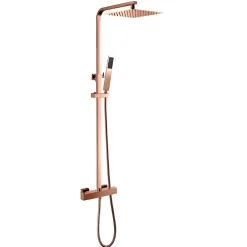 Hudor COLONNE DE DOUCHE THERMOSTATIQUE EN LAITON ROSÉ DORÉ (CUIVRE) SC428 COLLECTION PENEE* Robinet De Douche