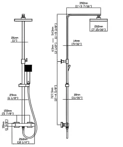 Hudor COLONNE DE DOUCHE THERMOSTATIQUE EN LAITON ROSÉ DORÉ (CUIVRE) SC428 COLLECTION PENEE* Robinet De Douche