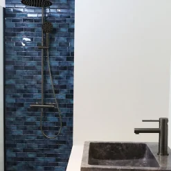 Essebagno Colonne de douche thermostatique, gun metal, Luisa 250
