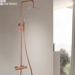Imex Colonne de Douche Thermostatique Anti-Calcaire Or Rose Cuivré GENOVA BTG053/ORC