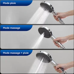 Homelody Colonne de Douche Thermostatique Ensemble de Douche Chromé Système de Douche Robinetterie en Laiton Avec douchette* Colonne De Douche Thermostatique