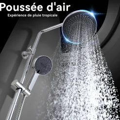 Homelody Colonne de Douche Thermostatique Ensemble de Douche Chromé Système de Douche Robinetterie en Laiton Avec douchette* Colonne De Douche Thermostatique