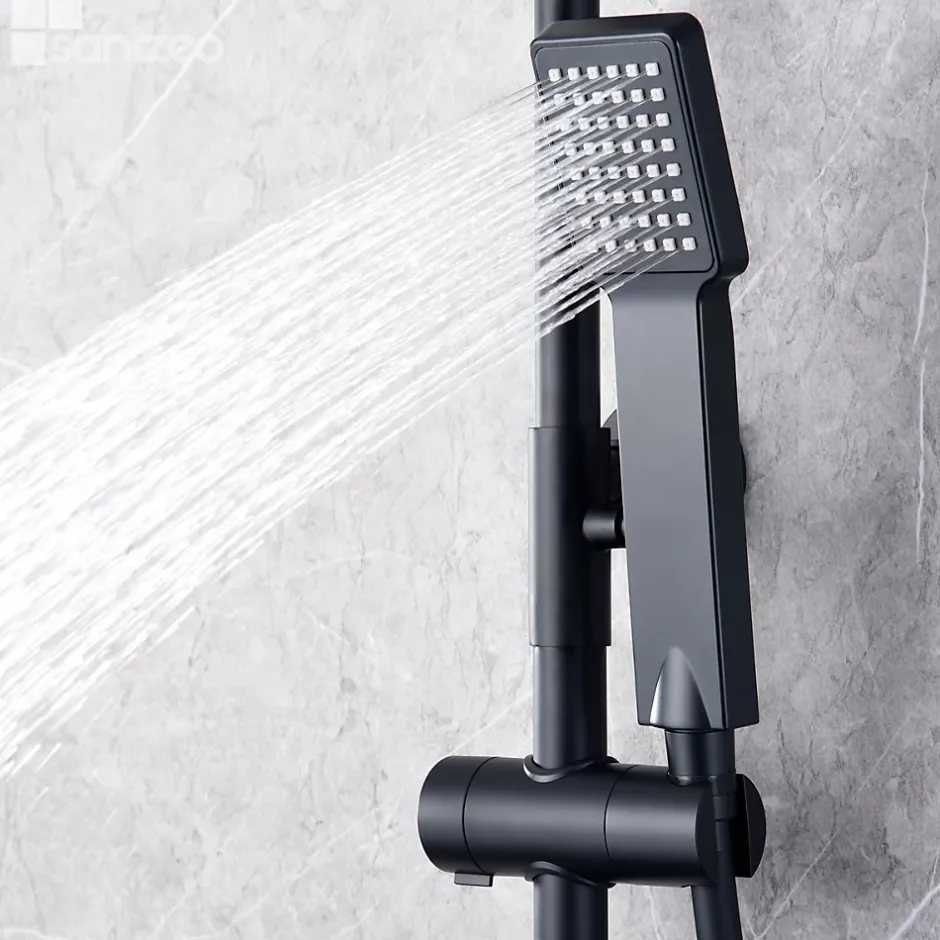 Imex Colonne de Douche Thermostatique Anti-Calcaire Noir Mat ART BTAR025/NG