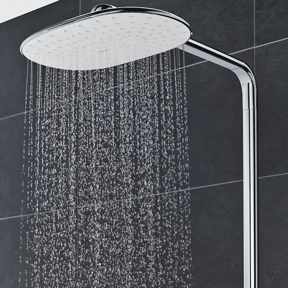 Grohe Colonne de douche thermostatique Rainshower System SmartControl Mono 360 Blanc/chromé + Panier douche Start Cube