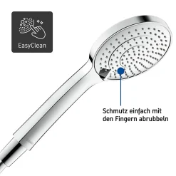 Duravit Colonne de douche thermostatique murale Chrome 30x48x112cm (LxPxH) hauteur réglable, pomme + pommeau douche rond* Colonne De Douche Thermostatique