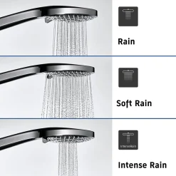 Duravit Colonne de douche thermostatique murale Chrome 30x48x112cm (LxPxH) hauteur réglable, pomme + pommeau douche rond* Colonne De Douche Thermostatique