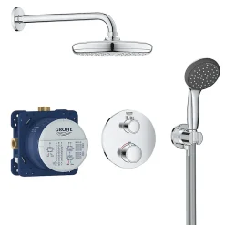 Grohe Colonne de douche thermostatique à encastrer, chrome, Precision Trend* Colonne De Douche Encastrable