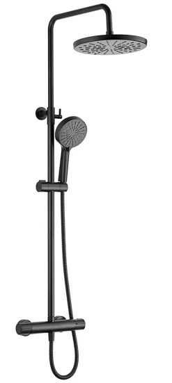 Edouard Rousseau Colonne de douche thermostatique noire, Stats* Colonne De Douche Thermostatique