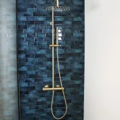 Essebagno Colonne de douche thermostatique, doré, Luisa 250