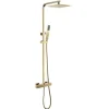 Hudor COLONNE DE DOUCHE THERMOSTATIQUE EN LAITON DORÉ BROSSÉ SC428 COLLECTION SCAMANDRE (OR MAT)* Colonne De Douche Thermostatique