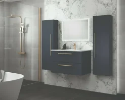 Hudor COLONNE DE DOUCHE THERMOSTATIQUE EN LAITON DORÉ BROSSÉ SC428 COLLECTION SCAMANDRE (OR MAT)* Colonne De Douche Thermostatique