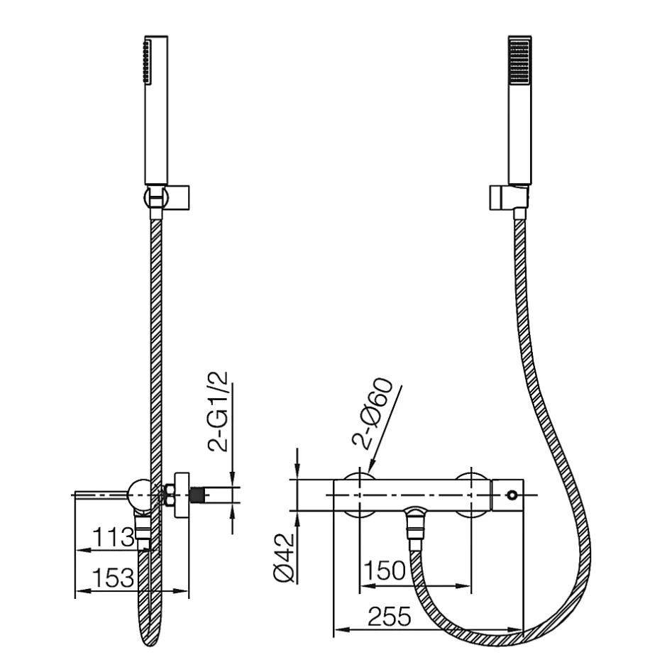 Imex Colonne de Douche Thermostatique Anti-Calcaire Or Brossé MONZA BTM039/OC