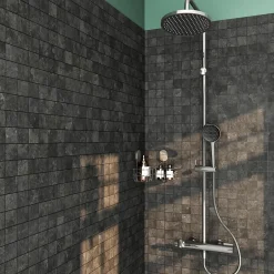 GoodHome Colonne de douche thermostatique chrome Maza* Colonne De Douche Thermostatique