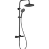 Essebagno Colonne de douche thermostatique noire mate Essegoia