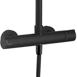 Essebagno Colonne de douche thermostatique noire mate Essegoia