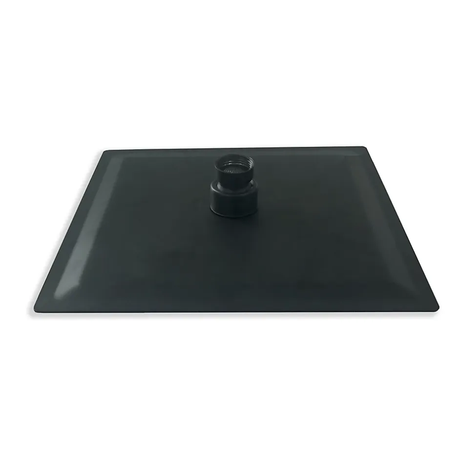 AICA Sanitaire Colonne de douche thermostatique avec pomme de tête, douchette et flexible,noir mat, Carré, AICA