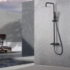 Imex Products Colonne de douche thermostatique noire mate en acier et laiton avec douchette extensible* Colonne De Douche Encastrable