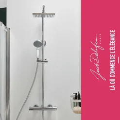 Jacob Delafon Colonne de douche thermostatique Colette 4 jets, Chrome* Colonne De Douche Thermostatique