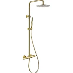 Stano Colonne de douche thermostatique MANDA or brosse avec technologie CoolTouch