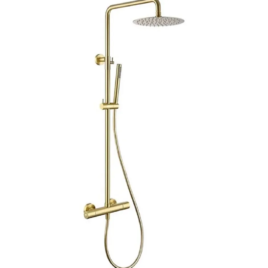 Stano Colonne de douche thermostatique MANDA or brosse avec technologie CoolTouch