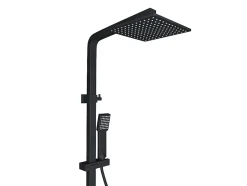Vente-unique Colonne de douche thermostatique en acier inoxydable - 120 cm - Noir mat - PENEDA* Colonne De Douche Thermostatique